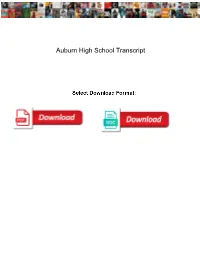 Auburn High School Transcript
