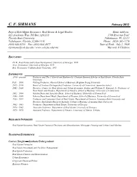C. F. SIRMANS February 2012