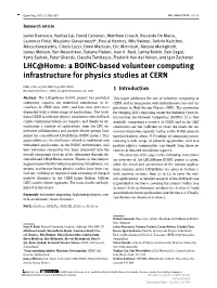 LHC@Home: a BOINC-Based Volunteer Computing