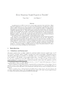 Every Monotone Graph Property Is Testable∗