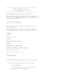 Microsoft Windows Millennium README for General Information June 2000