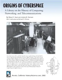 ORIGINS of CYBERSPACE a Library on the History of Computing, Networking, and Telecommunications