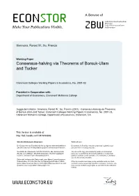 Consensus-Halving Via Theorems of Borsuk-Ulam and Tucker