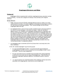 Esophageal Strictures and Webs