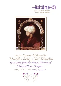 Fatih Sultan Mehmet Menü 2010 A4