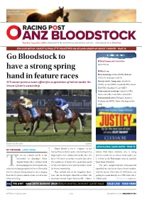 Go Bloodstock to Have a Strong Spring Hand in Feature Races | 2 | Tuesday, August 25, 2020