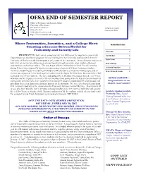 Ofsa End of Semester Report