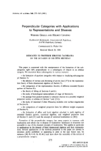 Perpendicular Categories with Applications to Representations and Sheaves