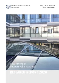 RESEARCH REPORT 2020 2 Editorial 5