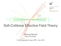 Soft-Collinear Effective Field Theory } Thomas Becher Bern University