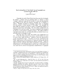 The Evolving Role of Commercial Use in Copyright