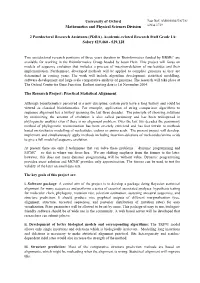 University of Oxford Mathematics and Physical Sciences Division Salary
