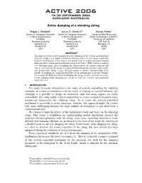 Active Damping of a Vibrating String