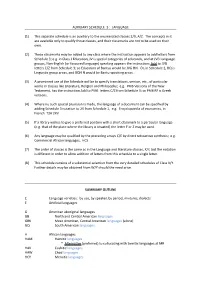 Auxiliary Schedule 3 : Language