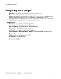 Everything Has Changed