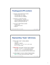 Floating-Point (FP) Numbers
