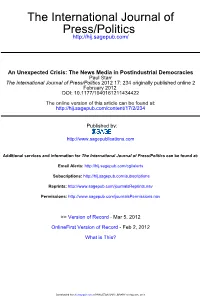 Press/Politics the International Journal Of