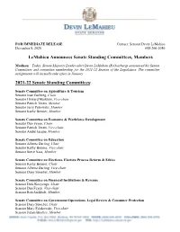 Released Committee Assignments