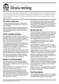 Strata Renting