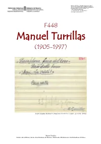 TURRILLAS, MANUEL. Inventario
