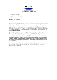 ACCEA Personal Statements