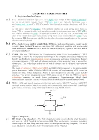 Chapter -1 Logic Families