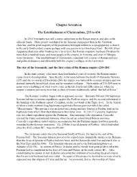 Chapter Seventeen the Establishment of Christendom, 235