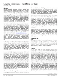 Cryptic Emersion – Part One (Of Ten) Derek P.S