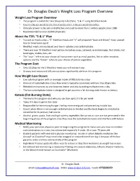 Dr. Douglas Daub's Weight Loss Program Overview