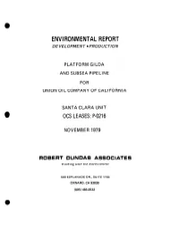Environmental Report Development .Productjon