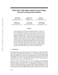 Fully-Differentiable Protein Folding Powered by Energy-Based Models