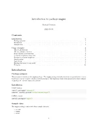 Introduction to Package Nngeo