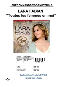 LARA FABIAN “Toutes Les Femmes En Moi”