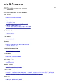 Luke 13 Resources