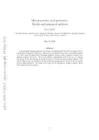 Micromagnetics and Spintronics: Models and Numerical Methods