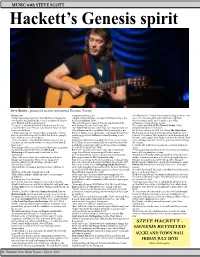 MUSIC with STEVE SCOTT STEVE HACKETT