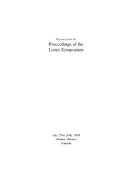 Proceedings of the Linux Symposium