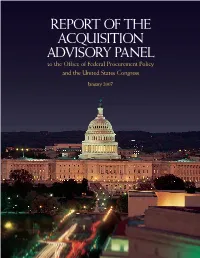 Report of the Acquisition Advisory Panel