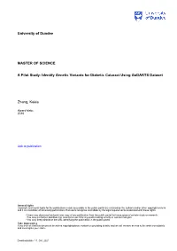 University of Dundee MASTER of SCIENCE a Pilot Study- Identify