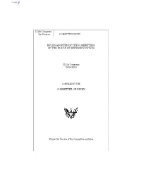 111Th Congress 1St Session RULES ADOPTED by THE