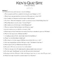 Britpop 1 a Free Quiz About the Music and the Musicians Associated with Britpop