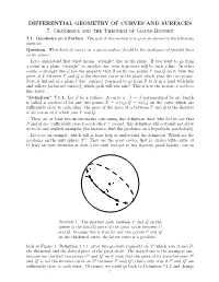 DIFFERENTIAL GEOMETRY of CURVES and SURFACES 7. Geodesics and the Theorem of Gauss-Bonnet 7.1