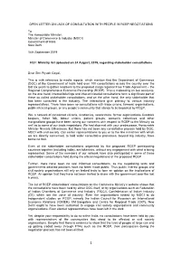 Open Letter on Lack of Consultation with People in Rcep Negotiations