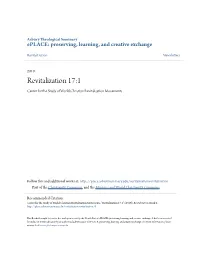 Revitalization 17:1 Center for the Study of World Christian Revitalization Movements