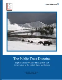 The Public Trust Doctrine