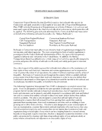 1 VEGETATION MANAGEMENT PLAN INTRODUCTION Connecticut General Statutes Section 22A-66A(J) Requires That Railroads Who Operate In