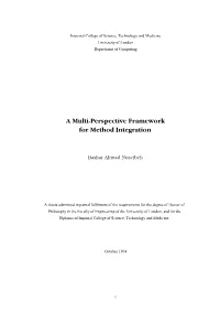 A Multi-Perspective Framework for Method Integration