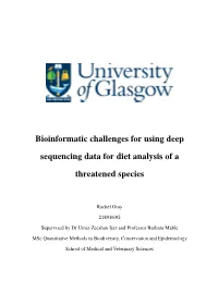 Bioinformatic Challenges for Using Deep Sequencing Data for Diet Analysis of a Threatened Species