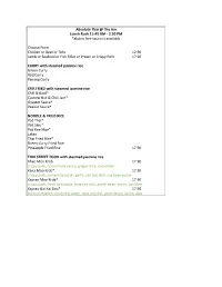 Final Menu Shop