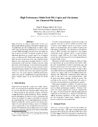 High Performance Multi-Node File Copies and Checksums for Clustered File Systems∗